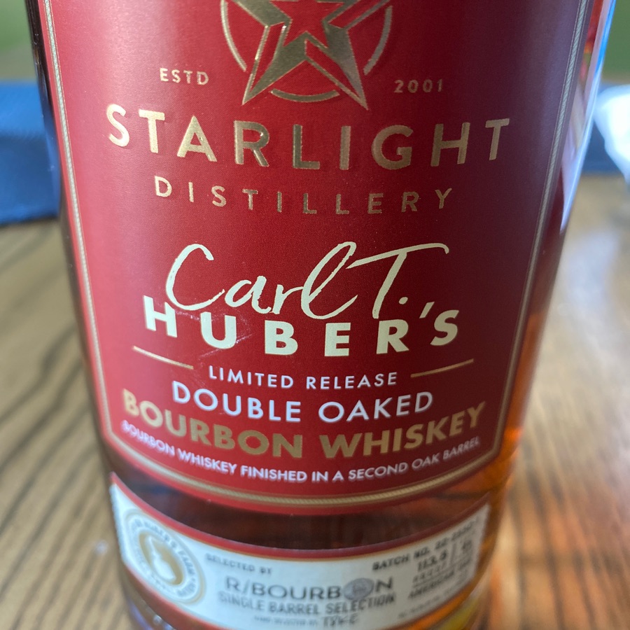Starlight Distillery Limited Release Double Oaked Bourbon Whiskey finished in a second oak barrel - r/bourbon pick American Oak