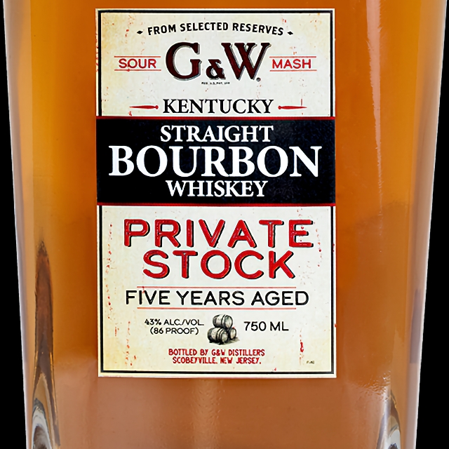 G&W Private Stock Kentucky Straight Bourbon Whiskey