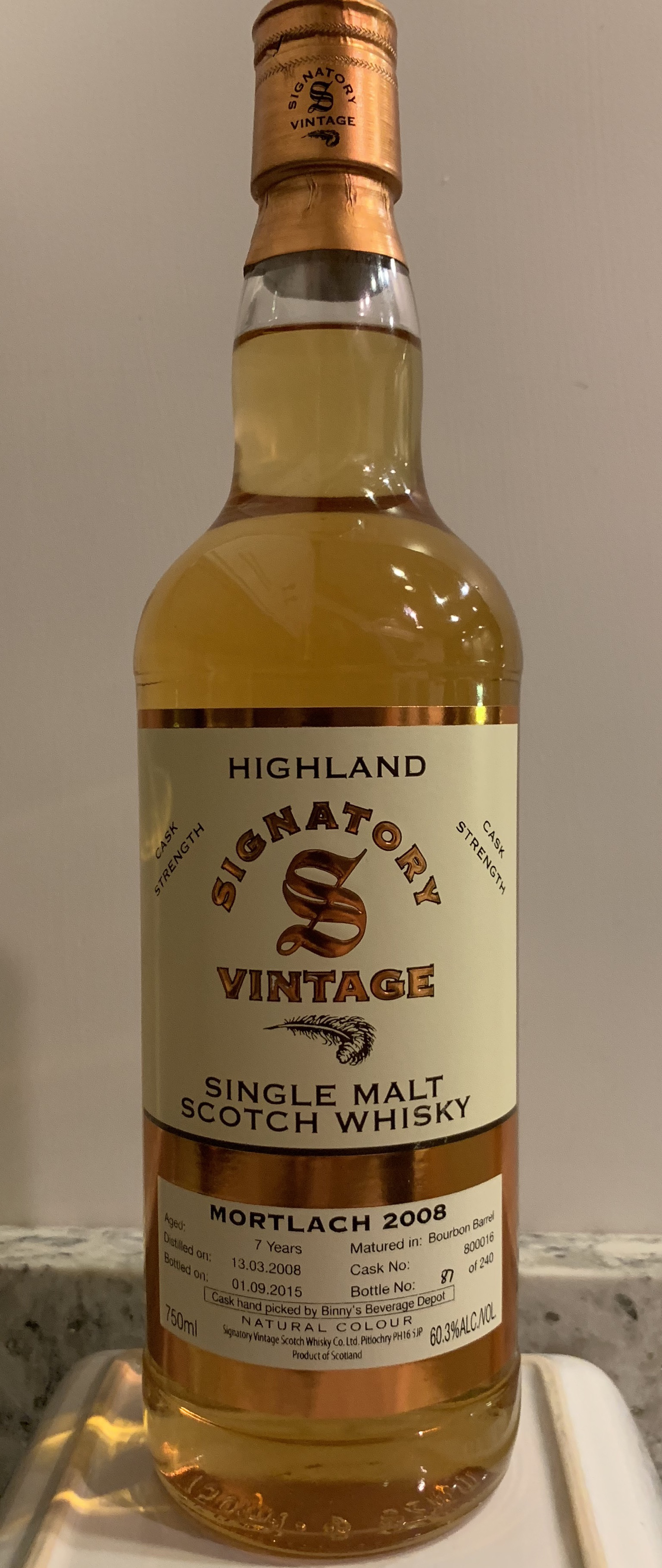 Mortlach 2008 7 Year Cask Strength (Signatory)