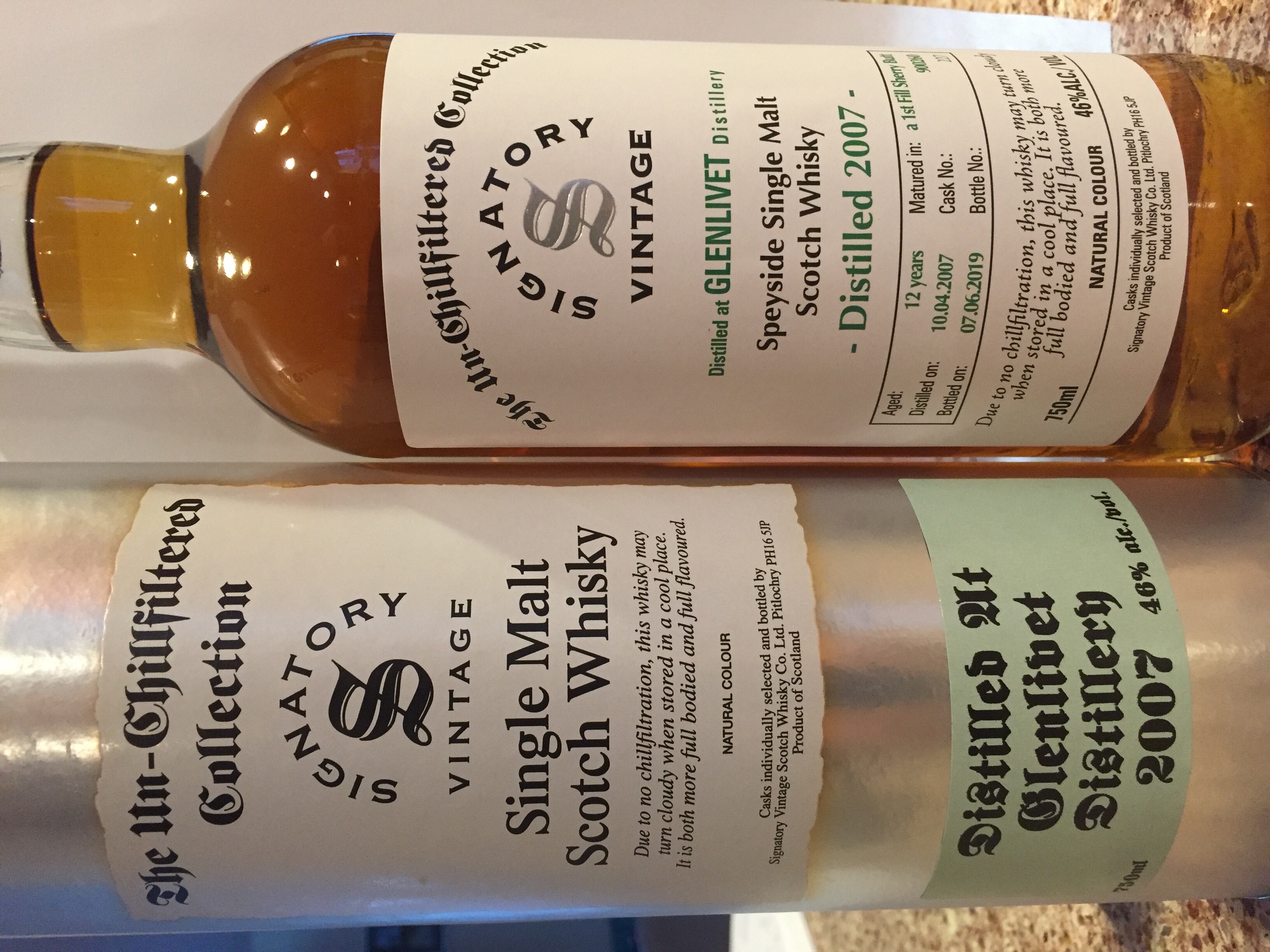Glenlivet 2007 12 Year Un-Chillfiltered Collection (Signatory)