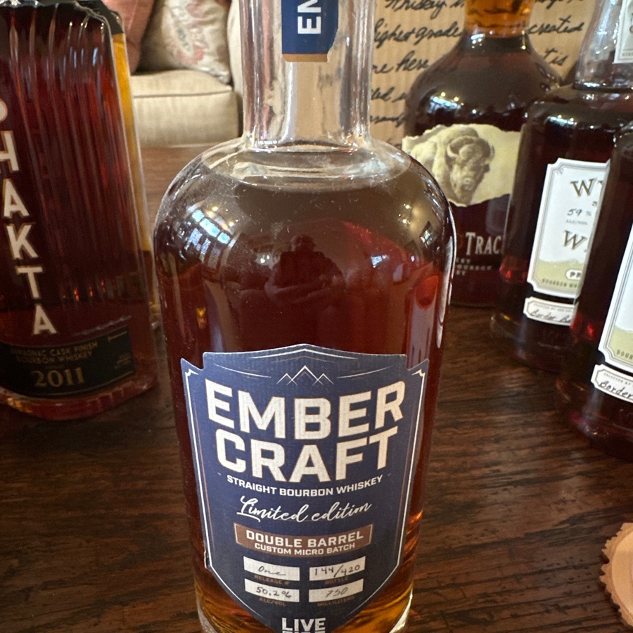 Ember Craft Straight Bourbon Whiskey Limited Edition Double Barrel Custom Micro Batch Release One