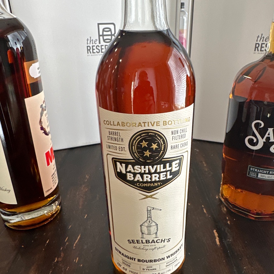 Nashville Barrel Company Collaborative Bottling Barrel Strength Straight Bourbon Whiskey Seelbach's barrel # 3528