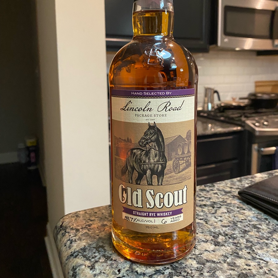 Old Scout Straight Rye Whiskey Single Barrel (Lincoln Road Package Store)
