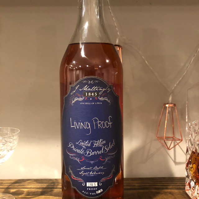 J. Mattingly 1845 Private Barrel Select Light Whiskey "Living Proof"