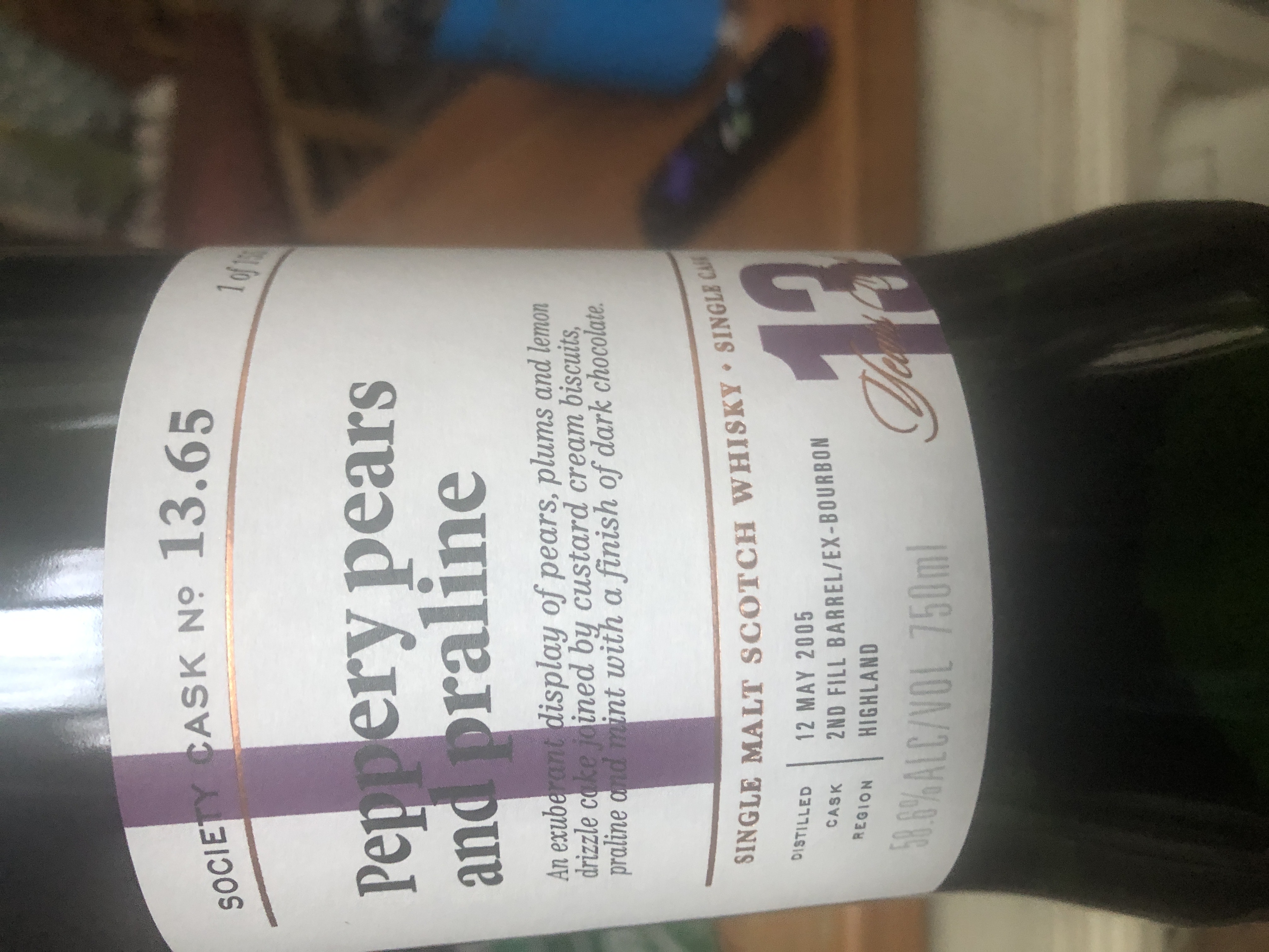 Peppery pears and praline 13.65 (SMWS)