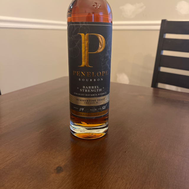 Penelope Private Select Toasted Barrel Strength Bourbon (Summertime Toast; Chicago, IL)