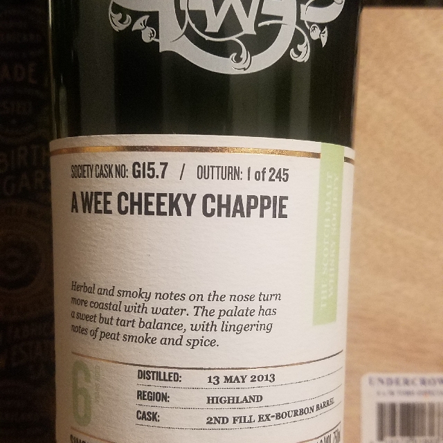 SMWS G15.7 A WEE CHEEKY CHAPPIE