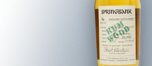 Springbank Rum Wood Finish 16 Year