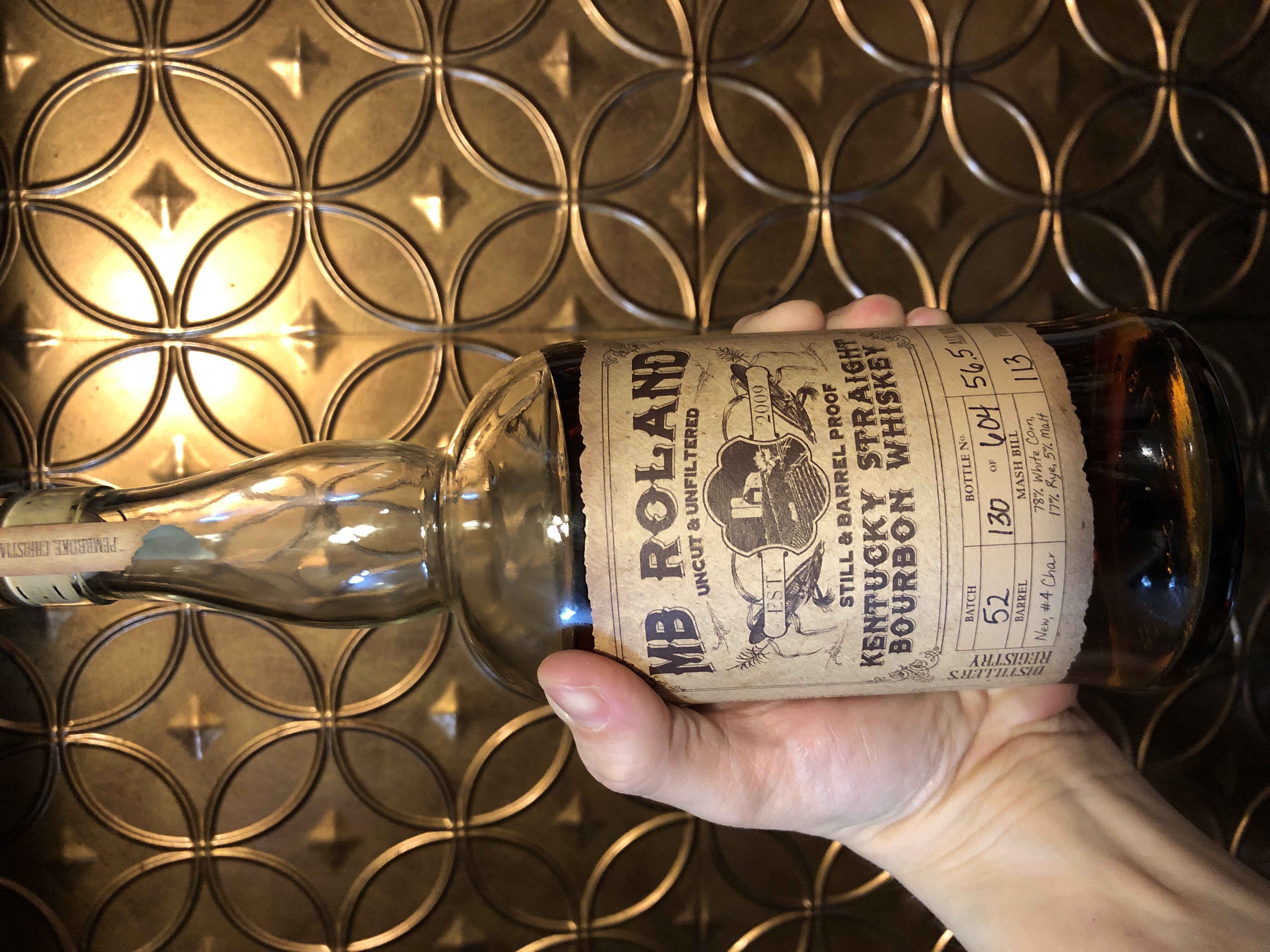 MB Roland Kentucky Straight Bourbon Whiskey (Batch 52)