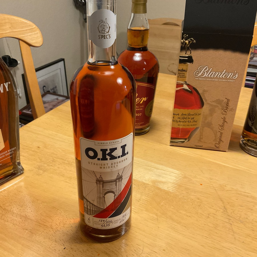 O.K.I. Straight Bourbon Whiskey Single Barrel No. 166 (Spec's)