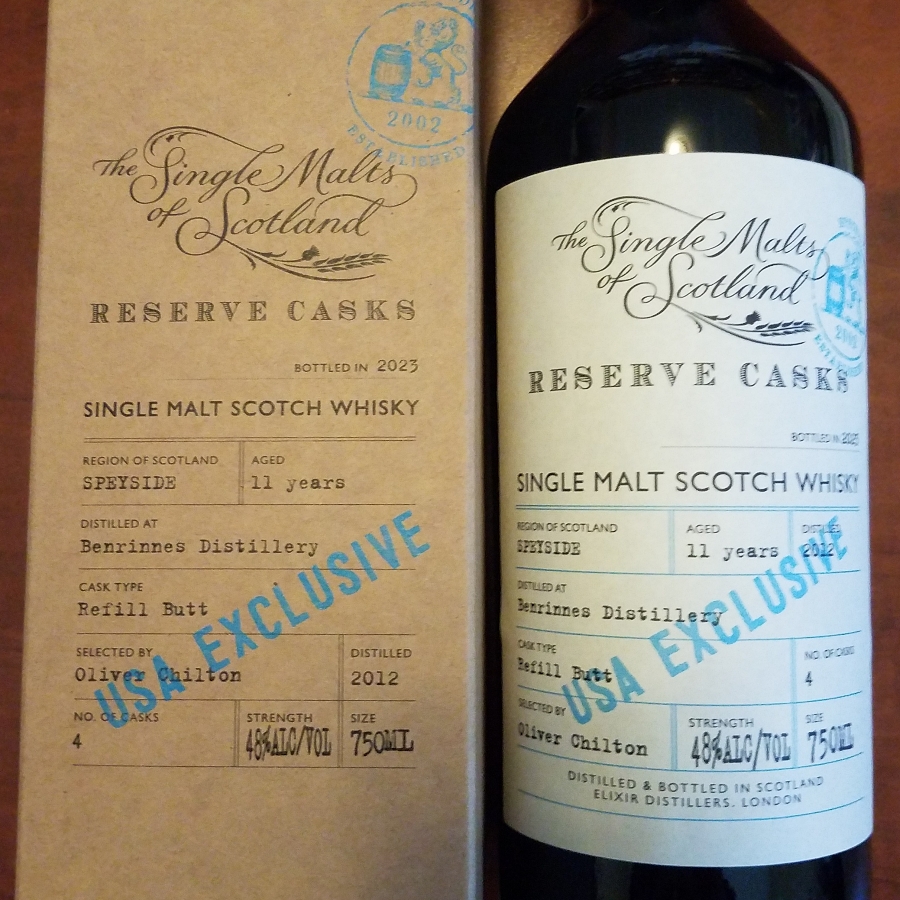 Benrinnes 2012, 11 Year (Single Malts of Scotland, Reserve Casks)