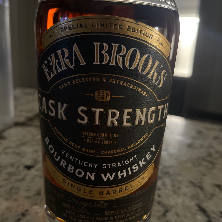 Ezra Brooks Cask Strength Single Barrel "Orange Slice"