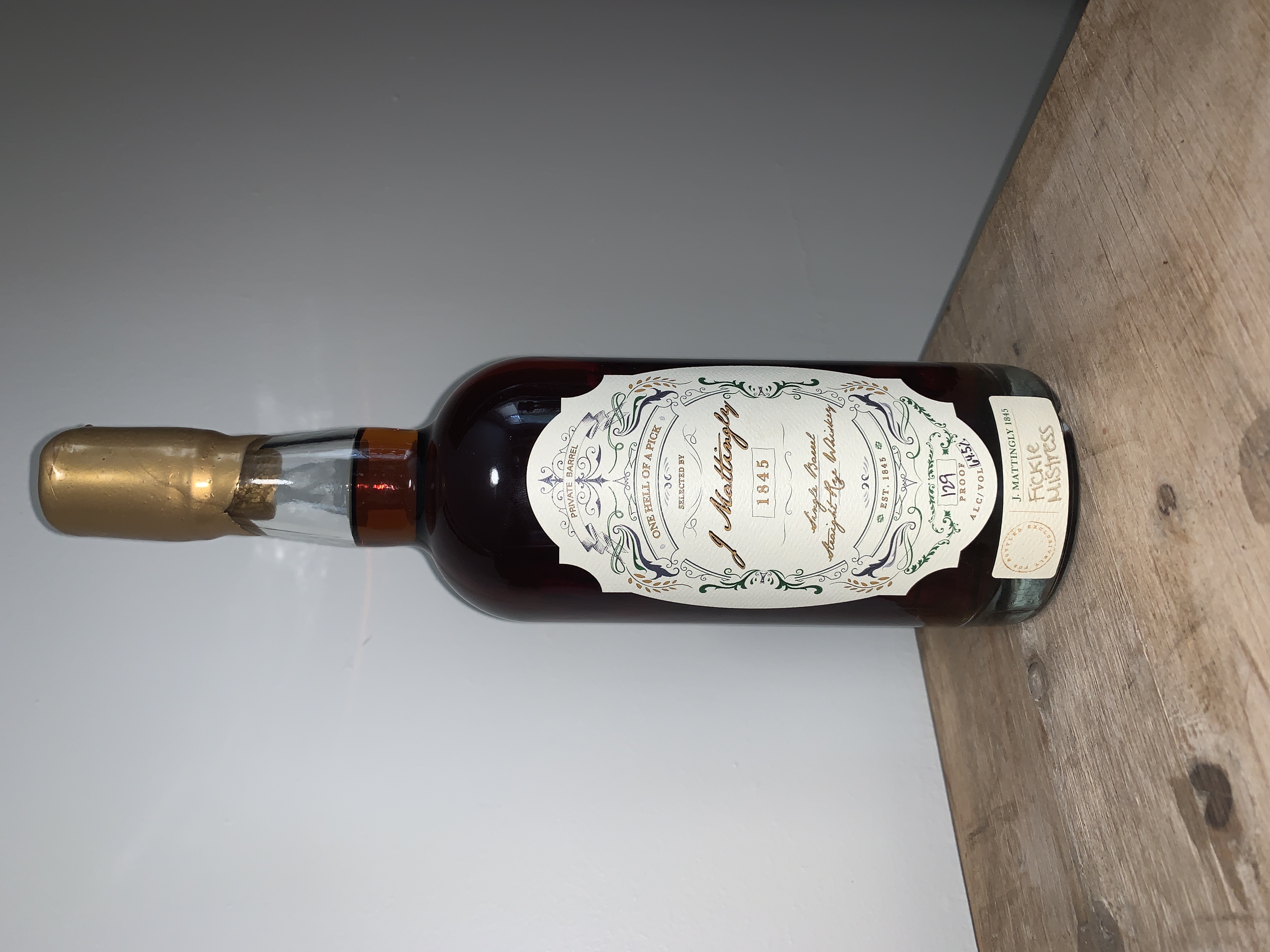 J. Mattingly 1845 Single Barrel Straight Rye