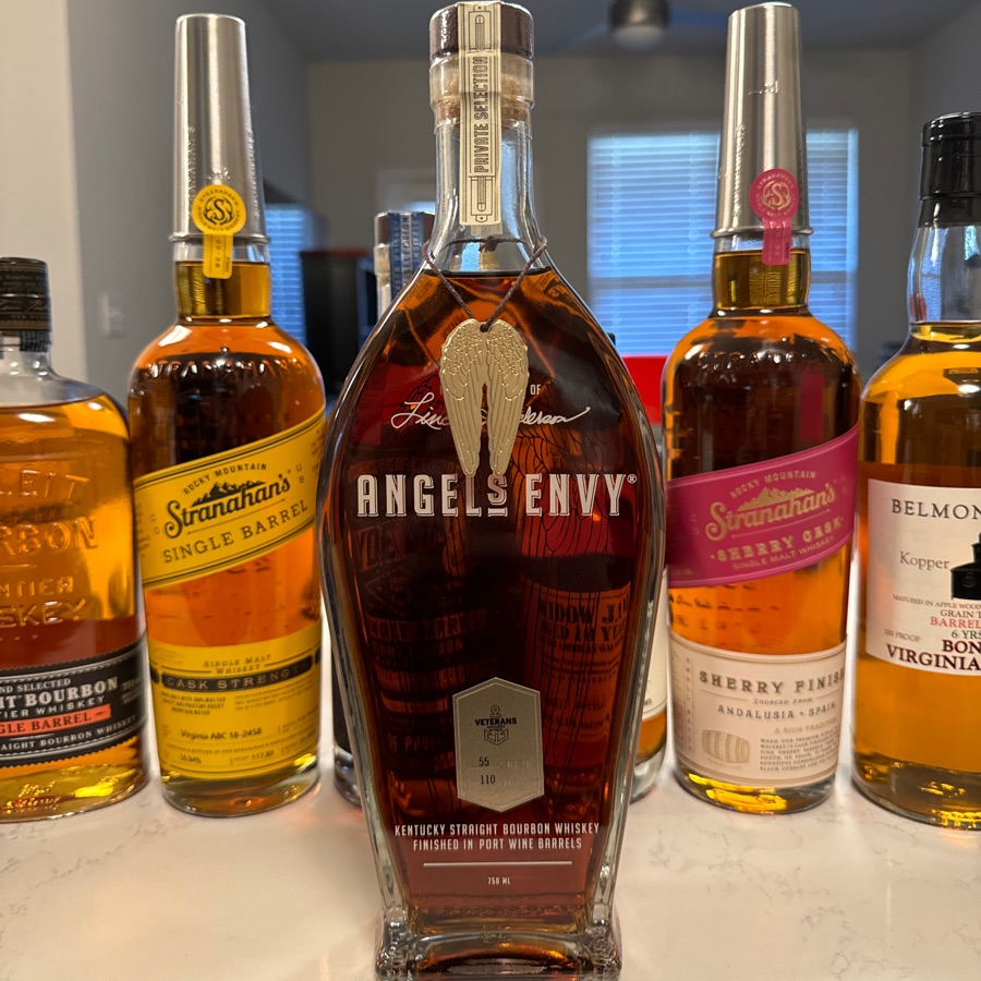 Angels Envy Kentucky Straight Bourbon Whiskey Finished in Port Wine Barrels Private Selected (Veterans: Anchored in Pride)
