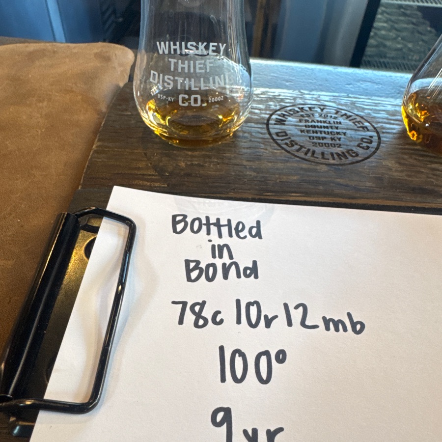 Whiskey Thief 9 Year Bottled in Bond (78c/10r/12mb)