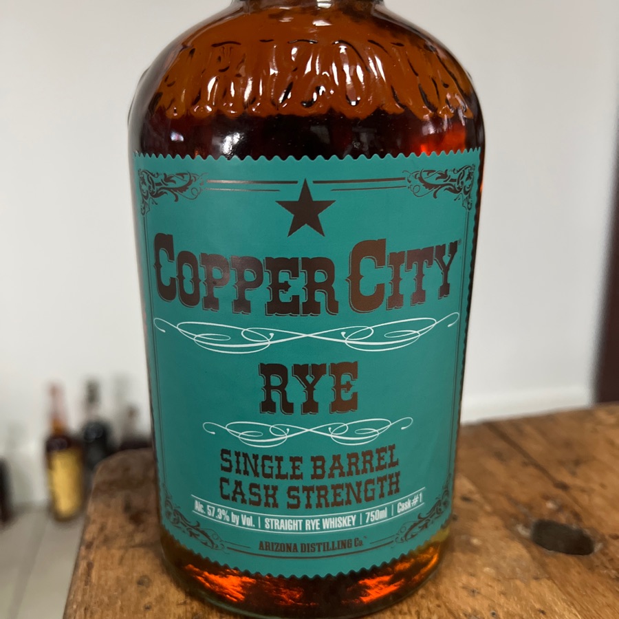 Copper City Rye single barrel cask strength