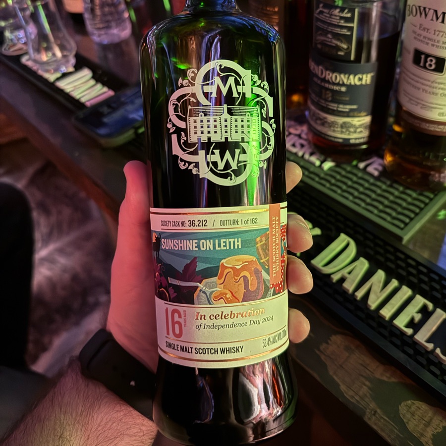 Single Malt Scotch Society 36.212 Sunshine on Leith 16 Year In Celebration of Independence Day
