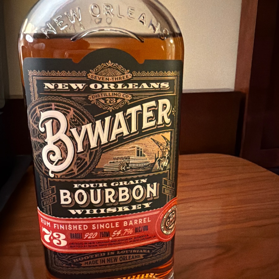 Bywater four grain bourbon (finished in rum) single barrel
