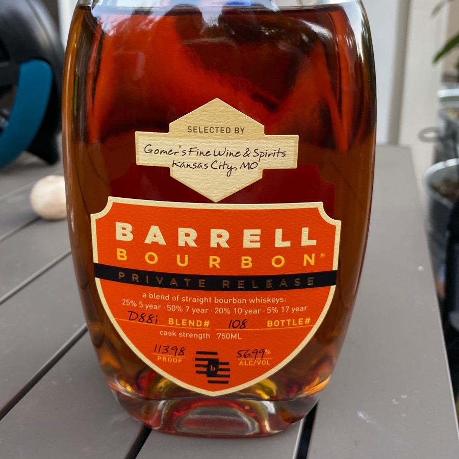 Barrell Bourbon Private Release D88i