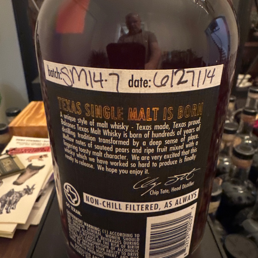 Balcones Texas Single Malt - Chip Tate - SM14-7 - 6/27/14
