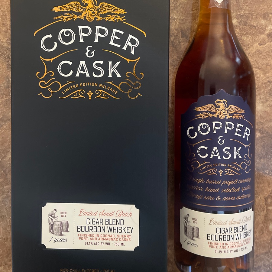 Copper& Cask Limited Edition Small Batch Cigar Blend Bourbon Whiskey