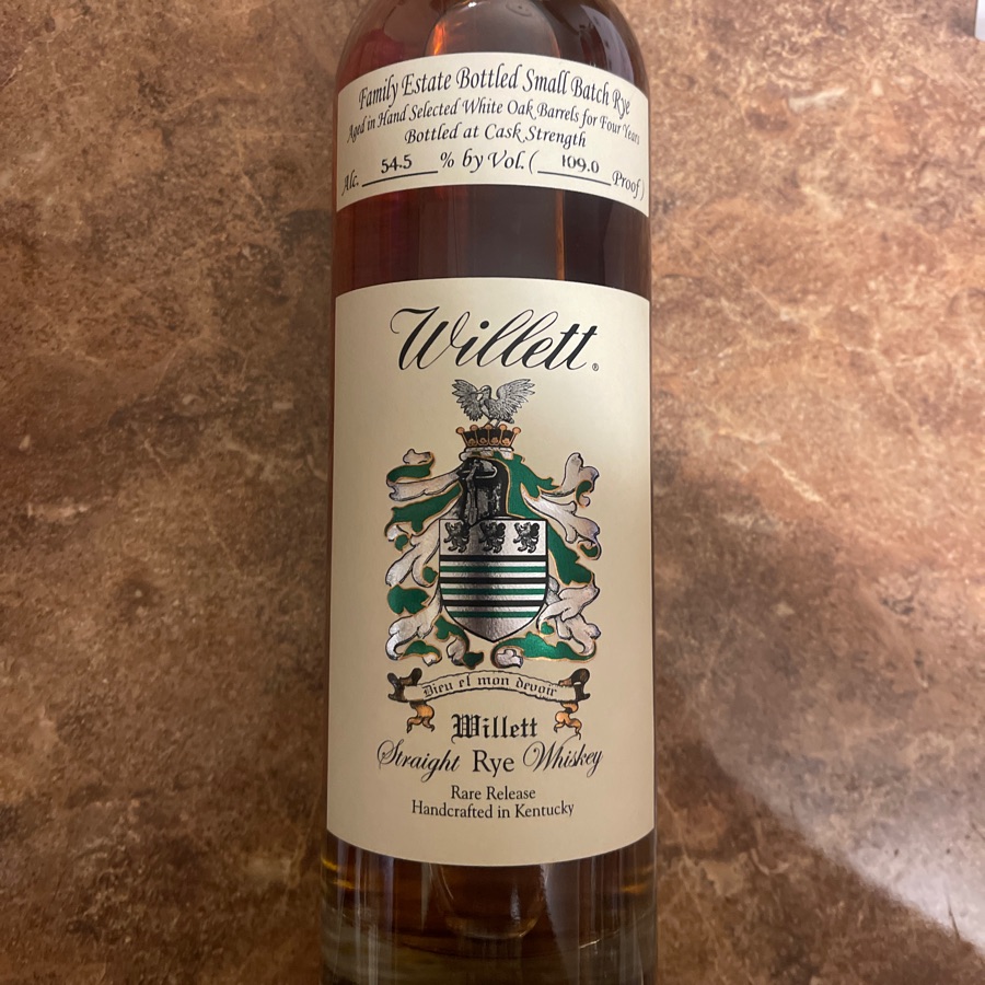 Willett Family Estate Bottled 4 Year Straight Rye