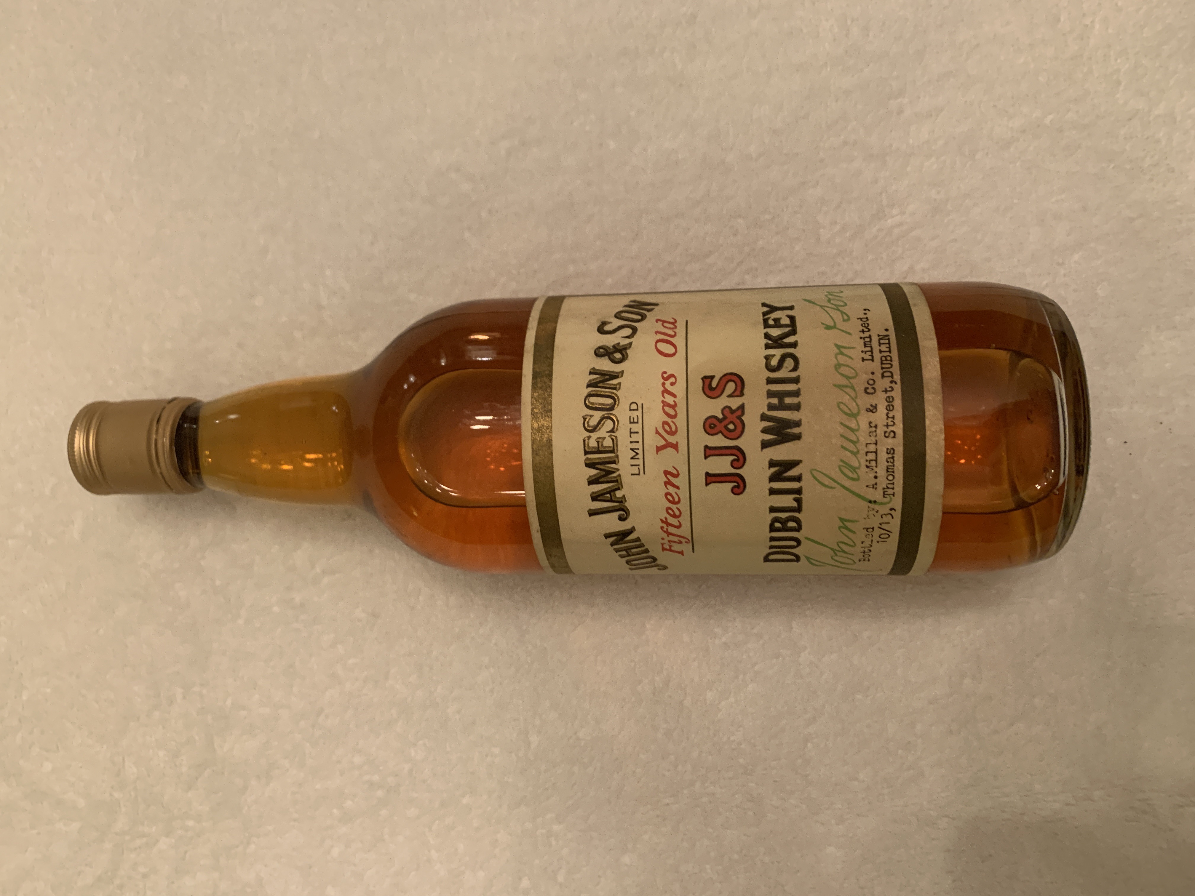 Jameson 15 year old A Millar Bottling (1950s)