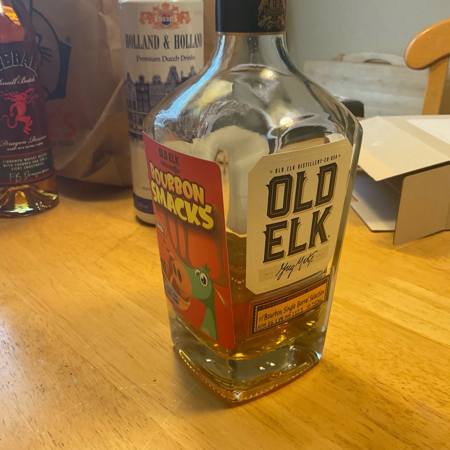 Old Elk Straight Bourbon Whiskey r/Bourbon Single Barrel Selection (Bourbon Smacks) Distilled 2015 Barrel 1508