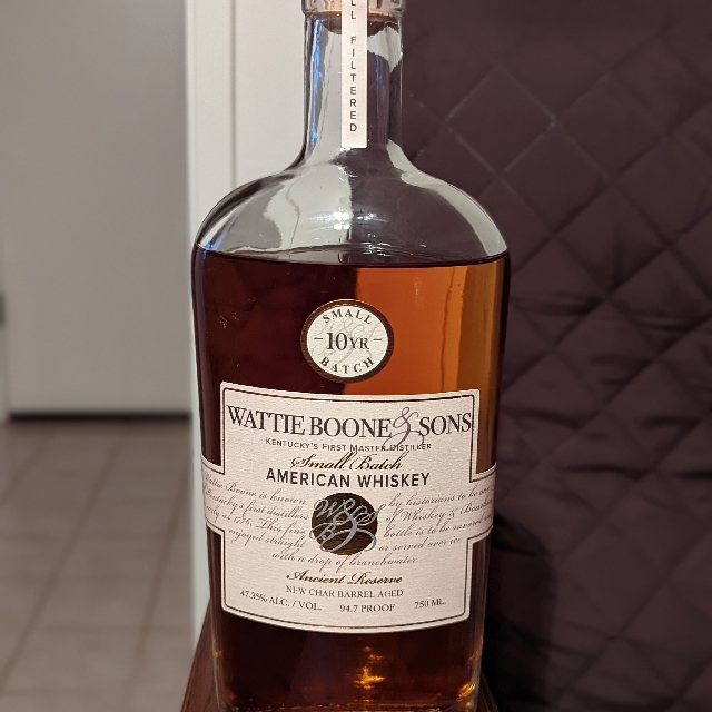Wattie Boone & Sons 10 Year Small Batch American Whiskey