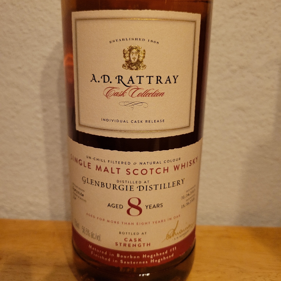 A. D. Rattray Glenburgie 8 year