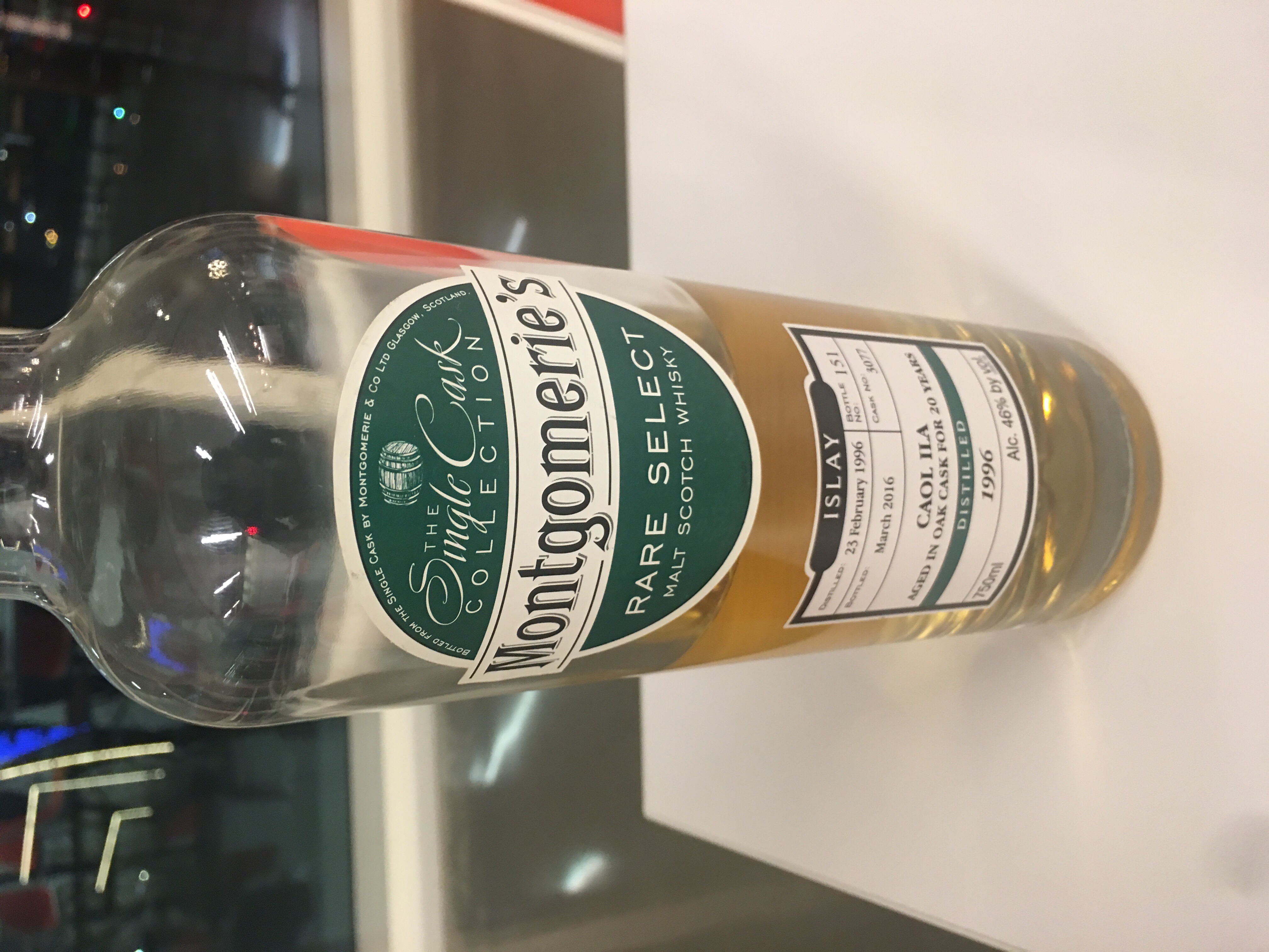 Caol Ila 1996 20 Year Rare Select (Montgomerie's)