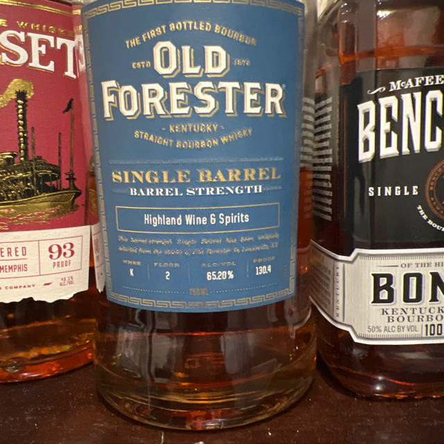 Old Forester Single Barrel Barrel Strength (Highland Wine & Spirits)