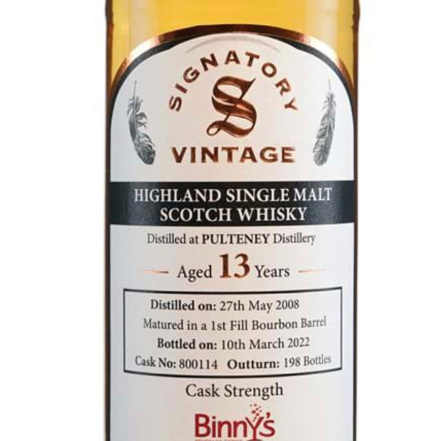 Signatory Vintage Pulteney 13 year old First Fill Bourbon