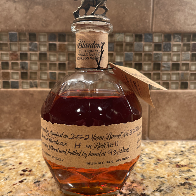 Blanton's The Original Single Barrel Bourbon Whiskey Barrel #375