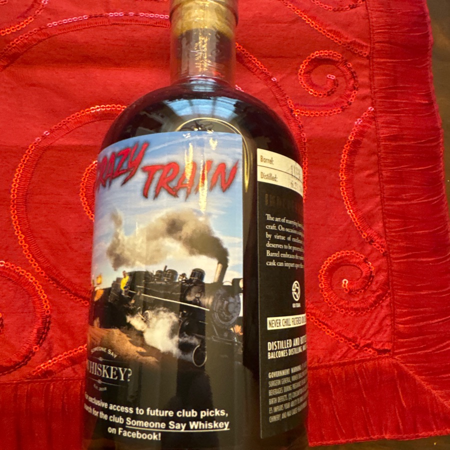 Balcones Rumble Cask Reserve SSW pick - Crazy Train - Barrel 13338 - American Oak