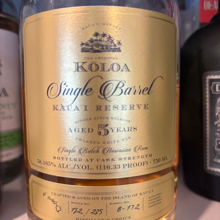 Koloa single Barrel Reserve