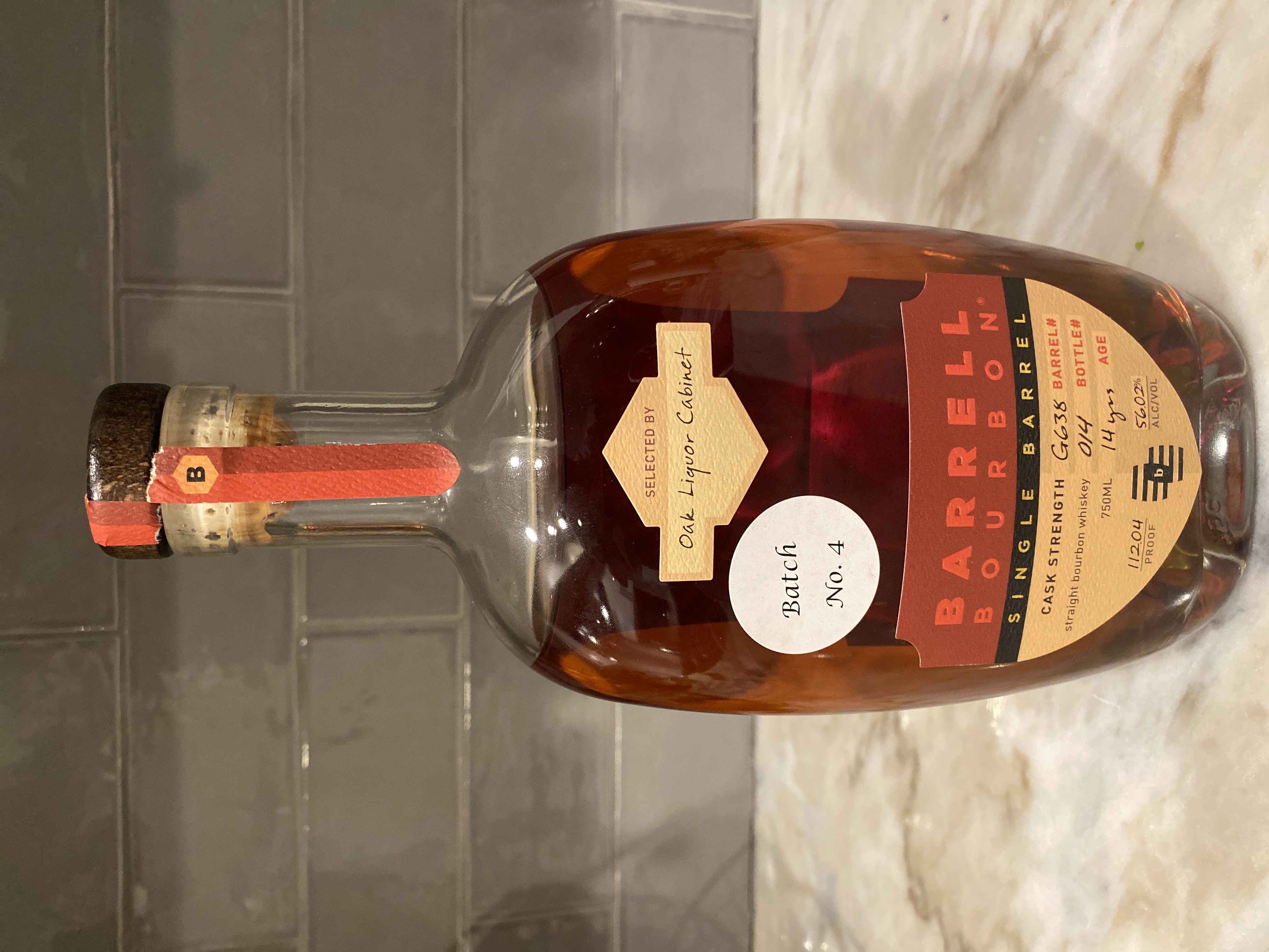 Barrell Bourbon Single Barrel #G638 (Oak Liquor Cabinet Batch #4)