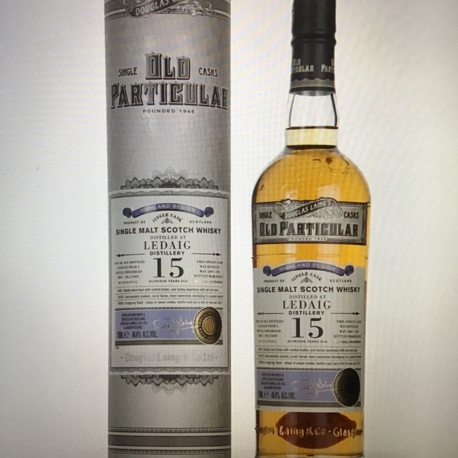 Ledaig 15 Year Old 2001 (cask 11605) Old Particular (Douglas Laing) Whisky