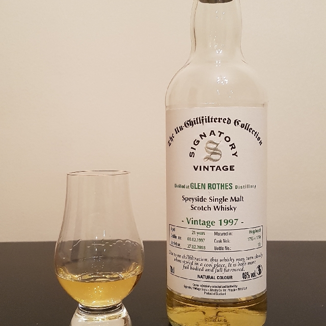 Glen Rothes 1997 21 Year Un-Chillfiltered Collection (Signatory)