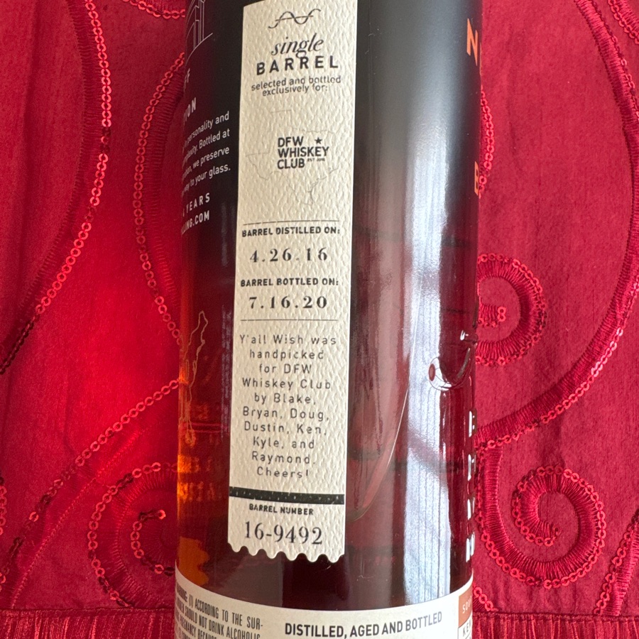 New Riff Single Barrel 16-9492 - DFWWC pick