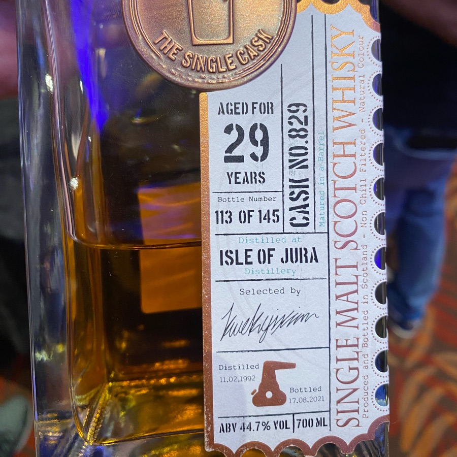 The Single Cask Isle of Jura 29y Cask No. 829