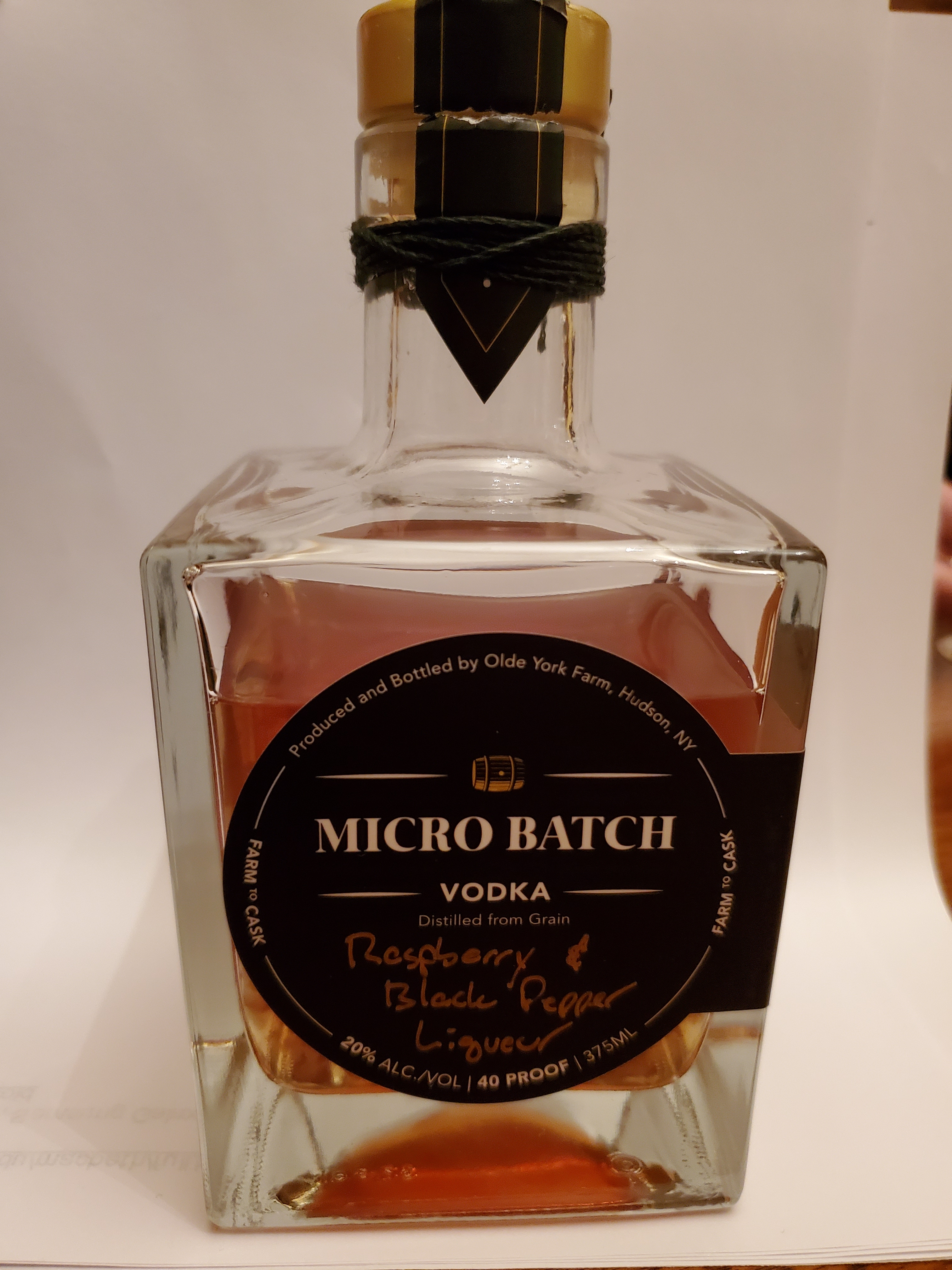 Micro Batch Vodka Raspberry & Black Pepper Liqueur