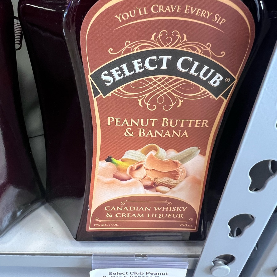 Select Club Peanut Butter & Banana Canadian Whiskey & Cream Liquor