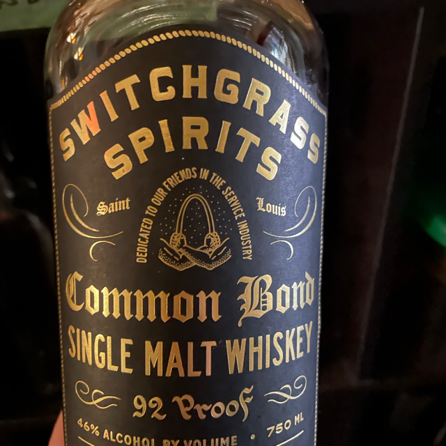 Switchgrass Spirits Common Bond Single Malt Whiskey