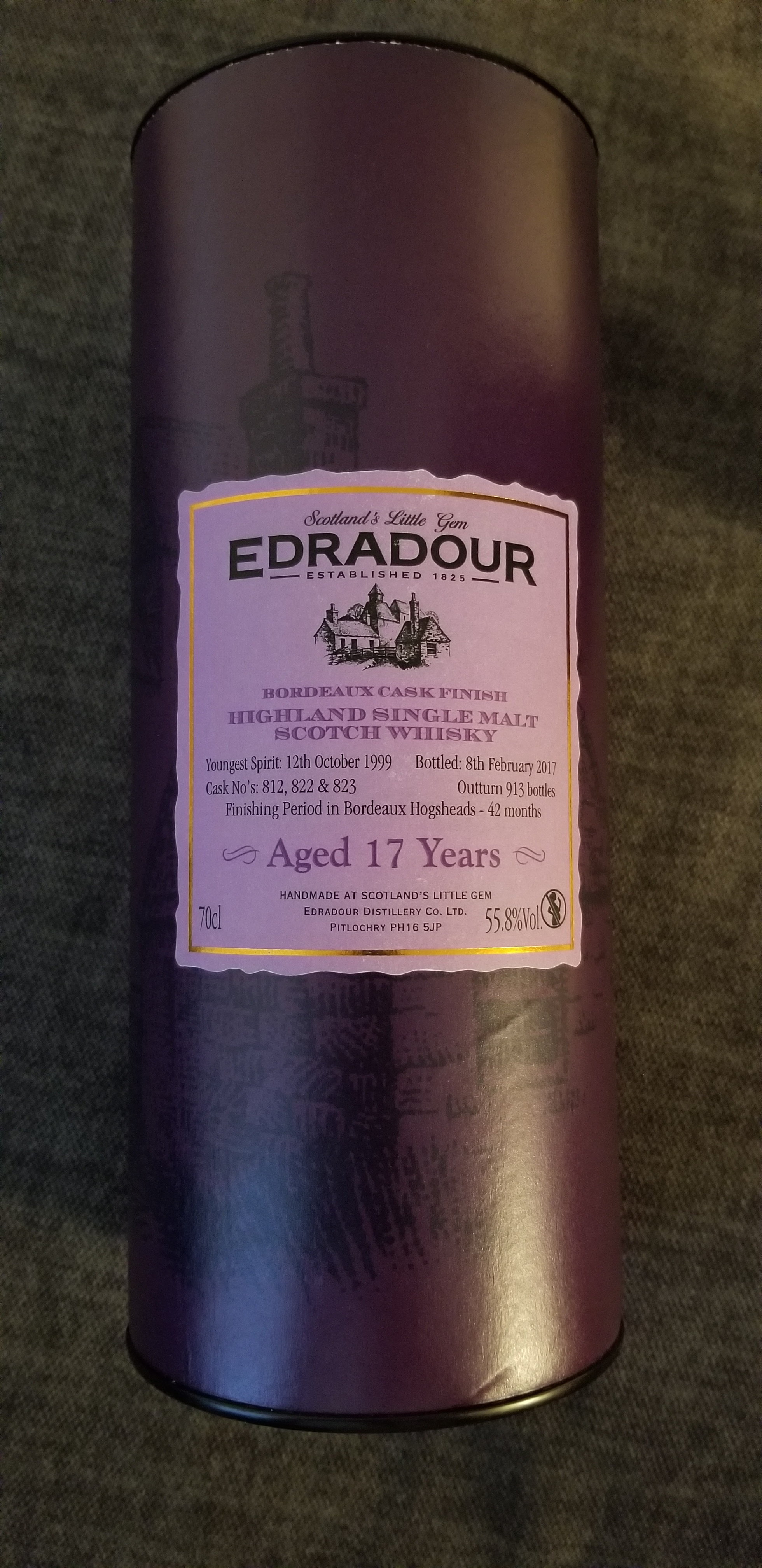 Edradour 1999 2017 (17 years) Bordeaux Cask Finish