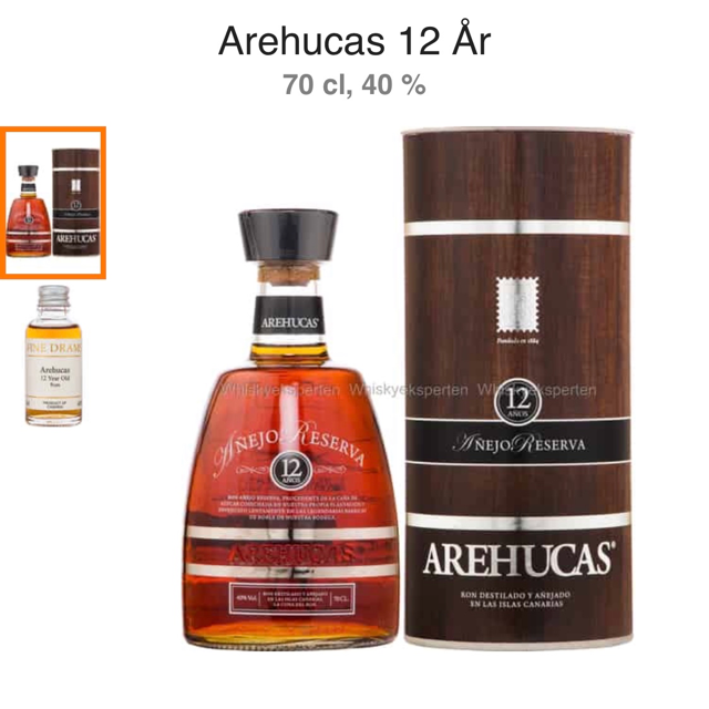 Añejo Reserva arehucas 12 años