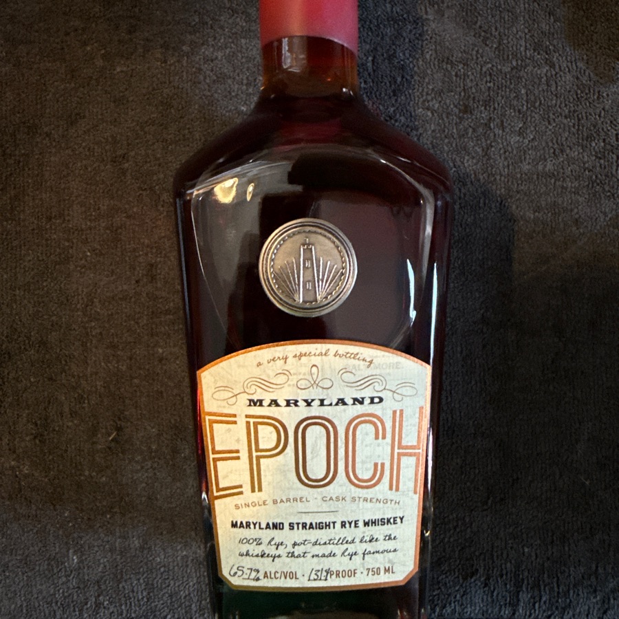 Maryland EPOCH Straight Rye Single Barrel Cask Strength