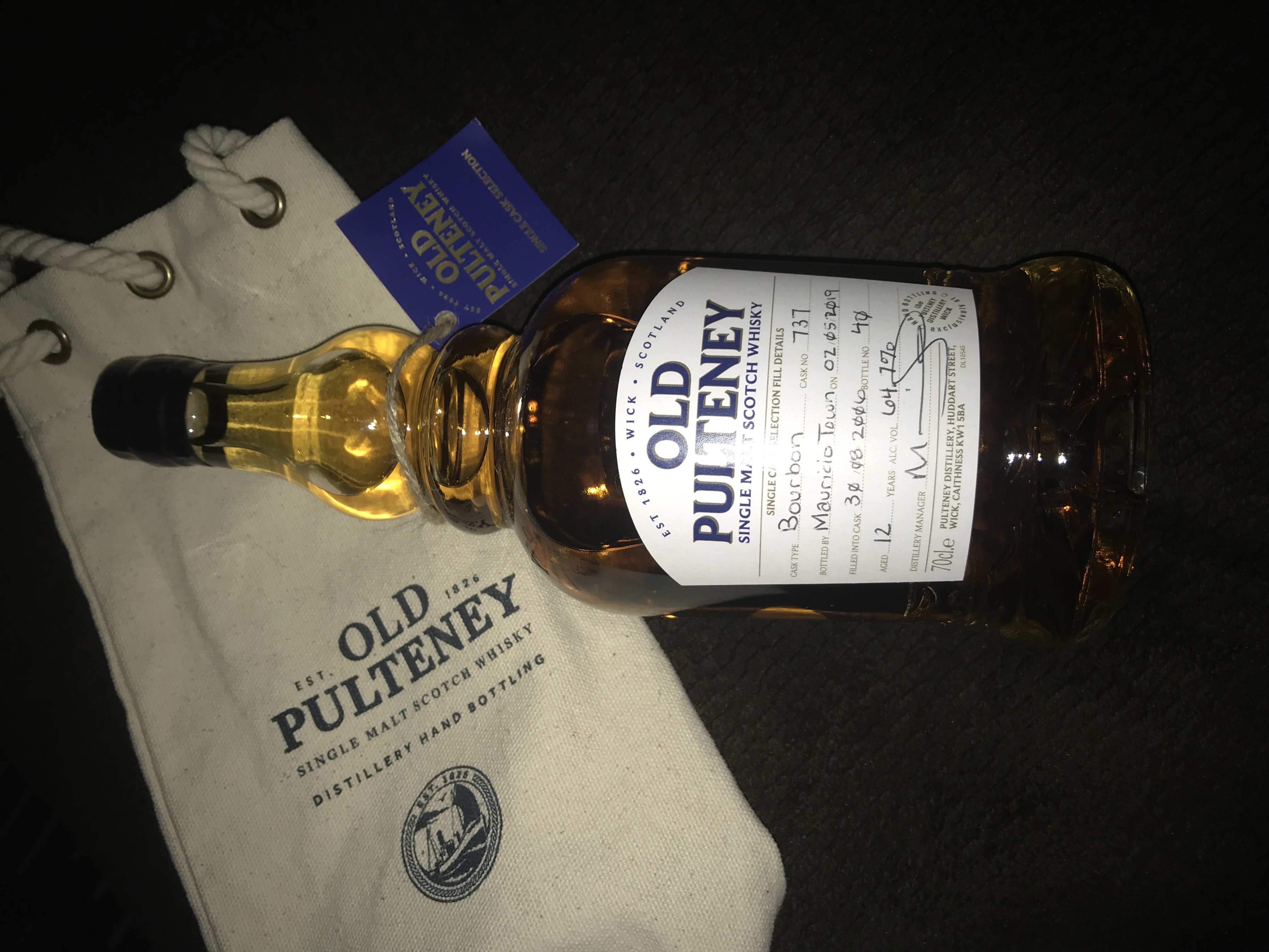 Old Pulteney Distillery Hand Bottle