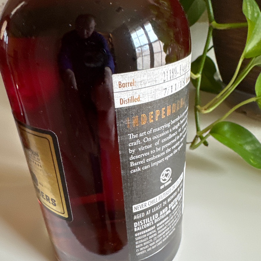 Balcones Texas Single Malt Whisky Single Barrel - 21189 - Drammers Pick