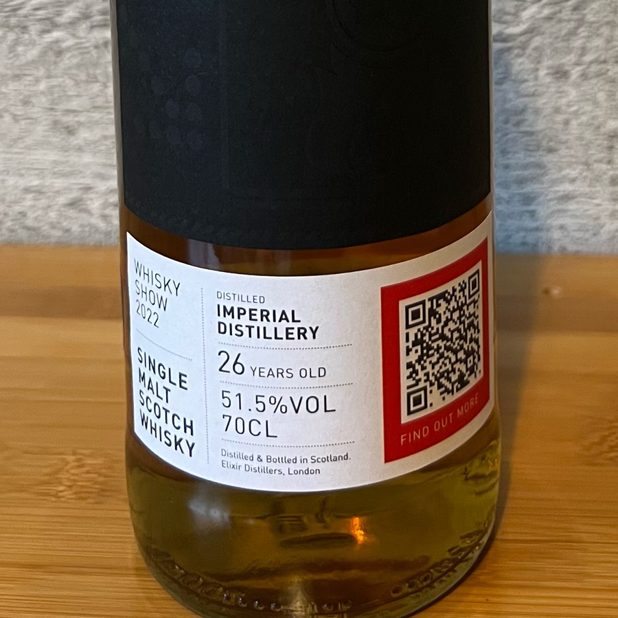 Imperial 1996 Whisky Exchange 26 Year Old Whisky Show 2022